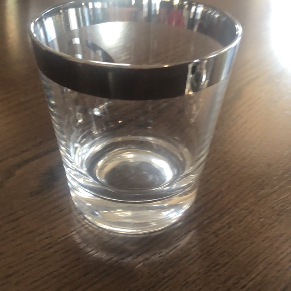 Set of 2 silver G highball glasses - Picture 4 of 4